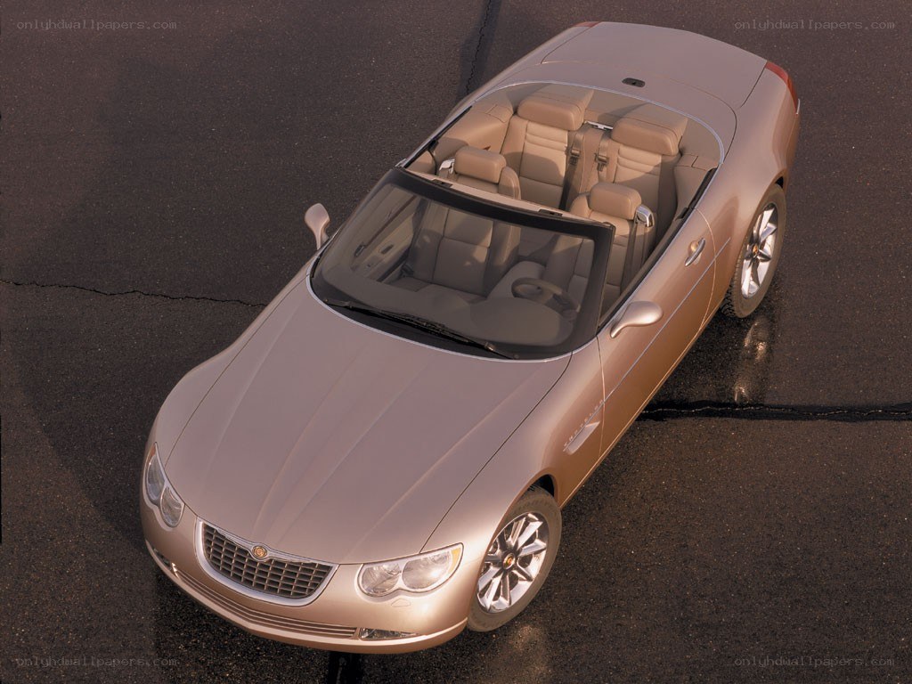 gold convertible car from above