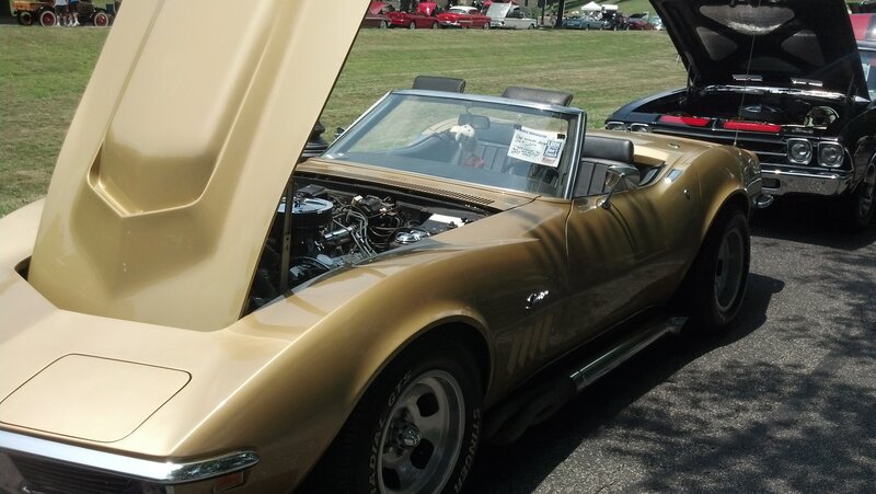 Gold Convertible Car — Outdoor, Afternoon