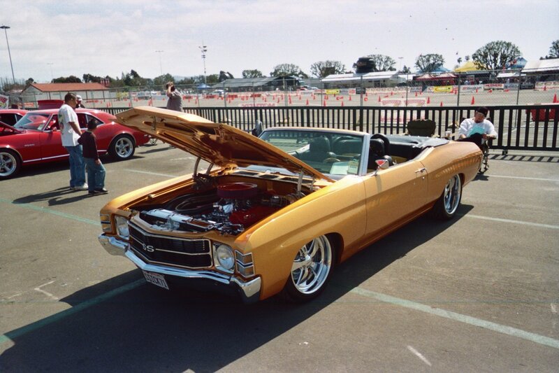 Gold Convertible Car — Outdoor