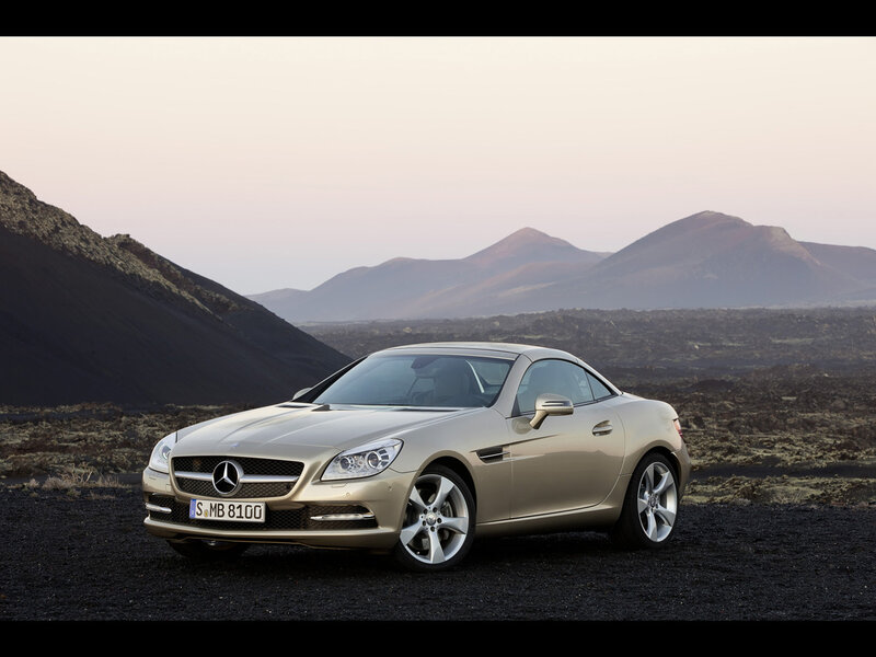 Gold Convertible Car — Serene, Sunset