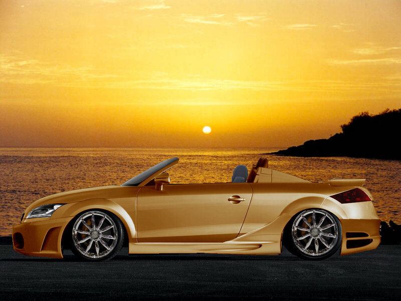 Gold Convertible Car — Serene