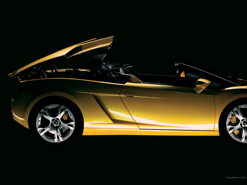 gold convertible sports car