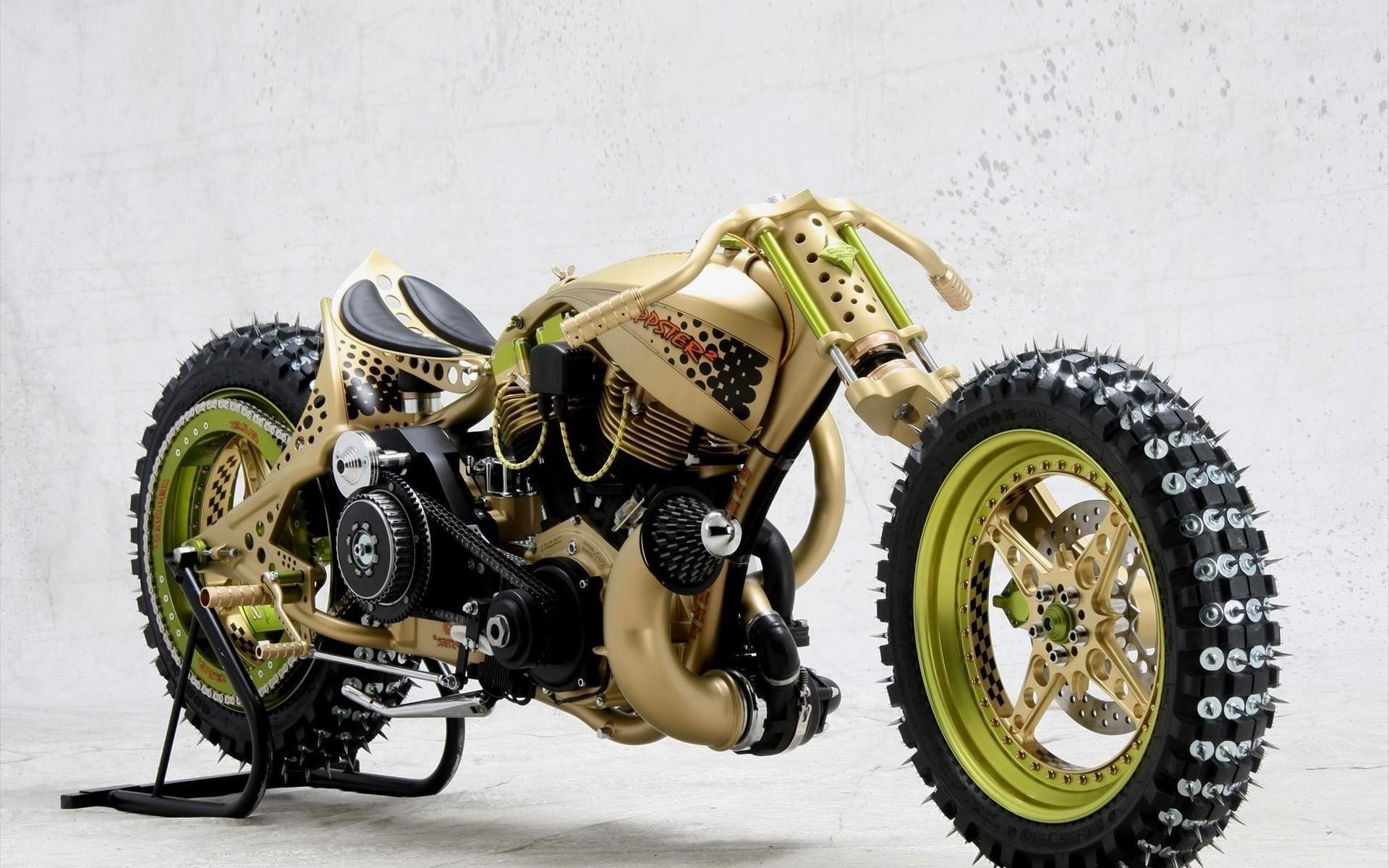 gold custom motorcycle