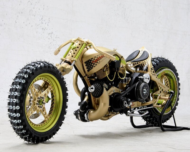Gold Custom Motorcycle — Mechanical