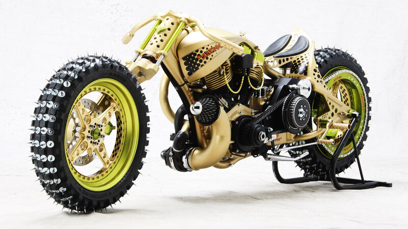 Gold Custom Motorcycle — Showcase