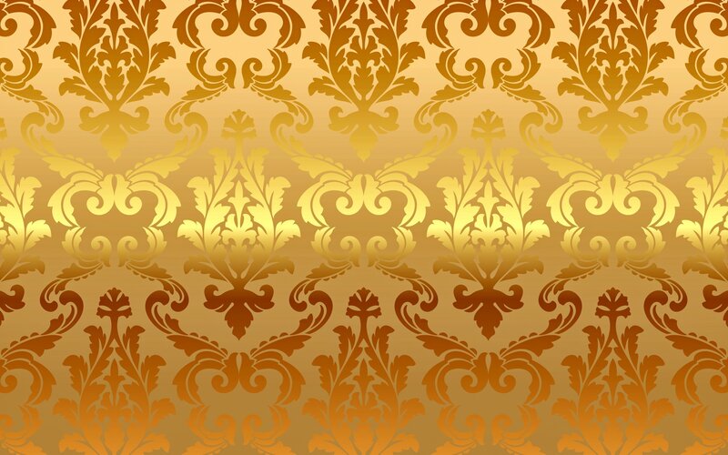 Gold Damask Pattern — Luxurious, Vector Art, Ornate
