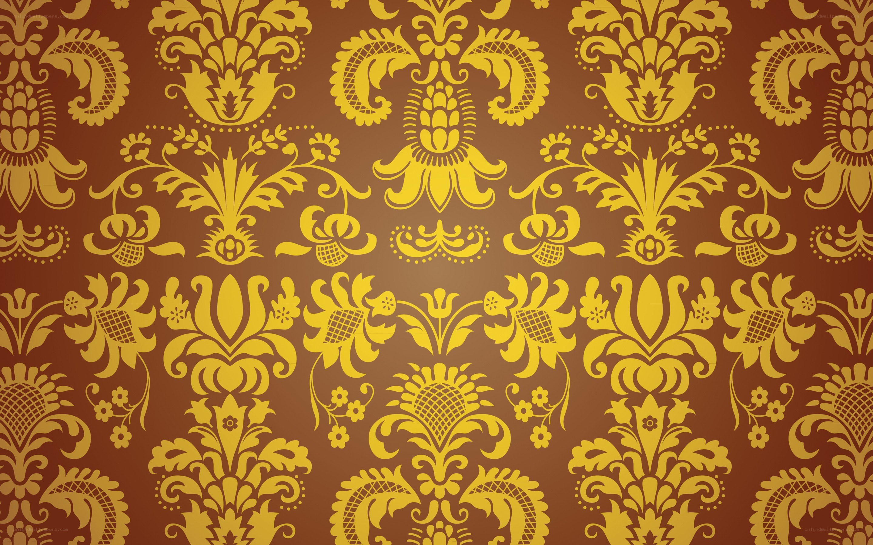 gold damask pattern wallpaper