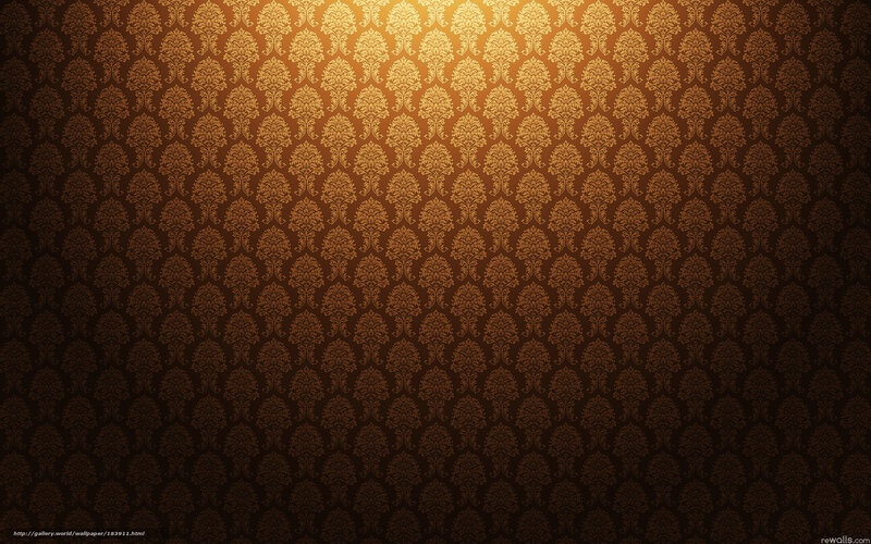 Gold Damask Wallpaper — Brown