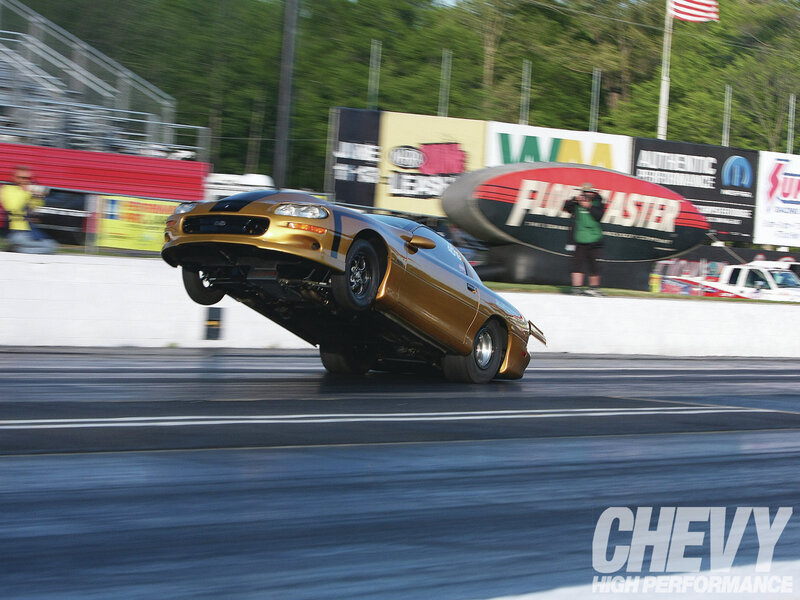 Gold Drag Racing Car — Dynamic