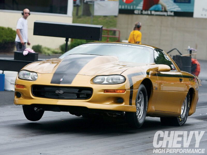 Gold Drag Racing Car