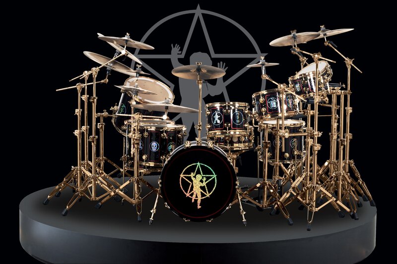 Gold Drum Set — Black