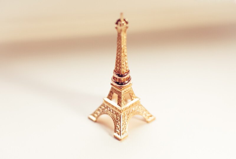 Gold Eiffel Tower Model