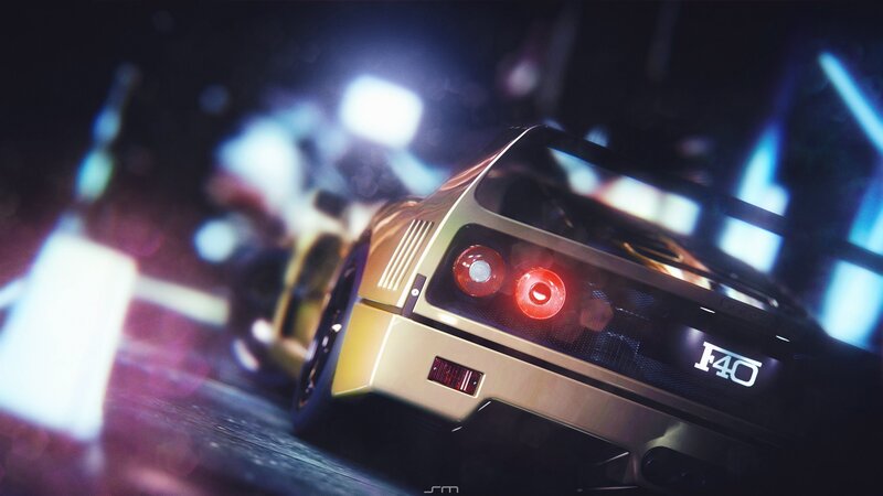 Gold Ferrari F40