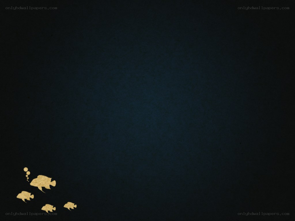 gold fish silhouettes on dark background