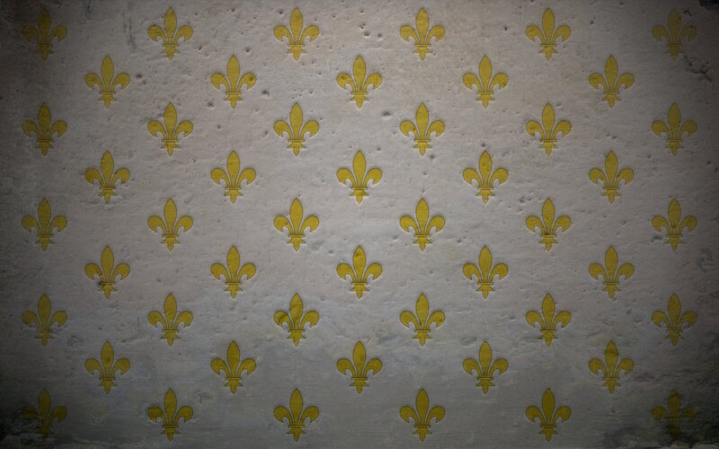 Gold Fleur-de-lis Pattern — Yellow