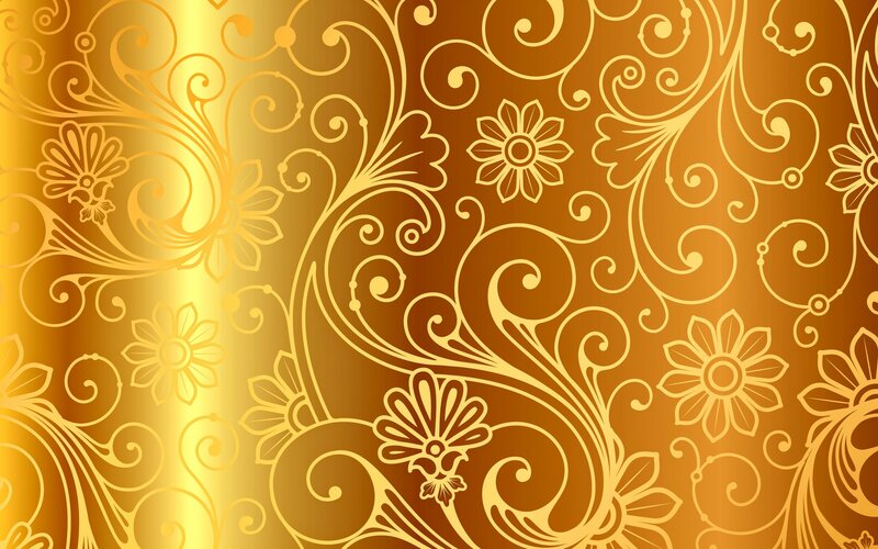 Gold Floral Pattern — Ornate
