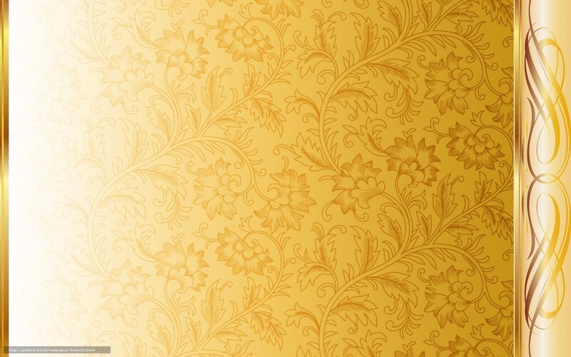 Gold Floral Wallpaper — Ornate