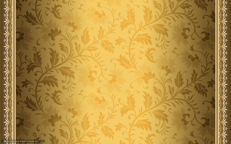 Gold Floral Wallpaper
