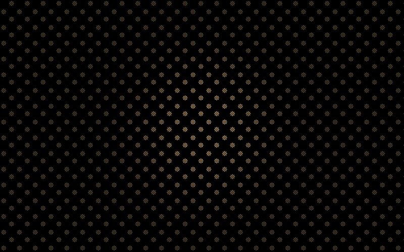 Gold Flower Pattern — Black