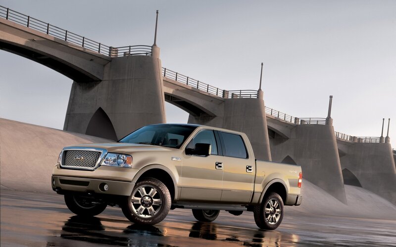 gold Ford F-150 pickup truck