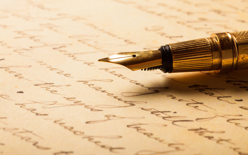 Gold Fountain Pen — Calm
