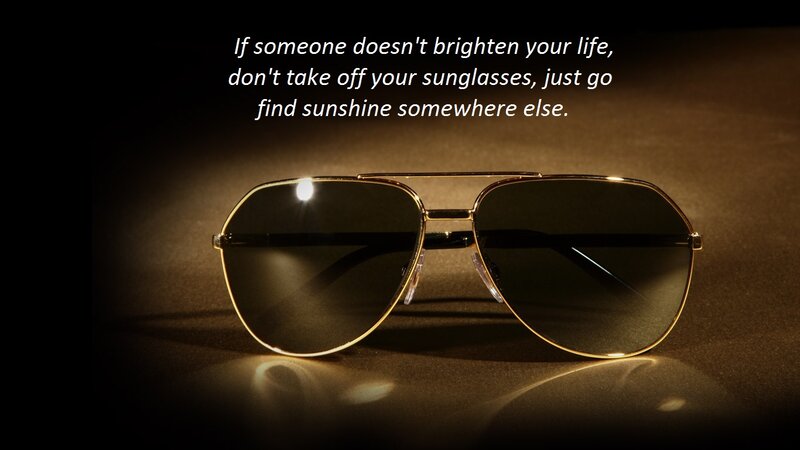 Gold-framed Sunglasses