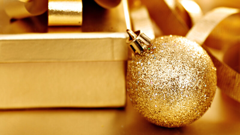 Gold Glitter Ornament