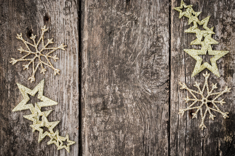 Gold Glitter Ornaments — Brown