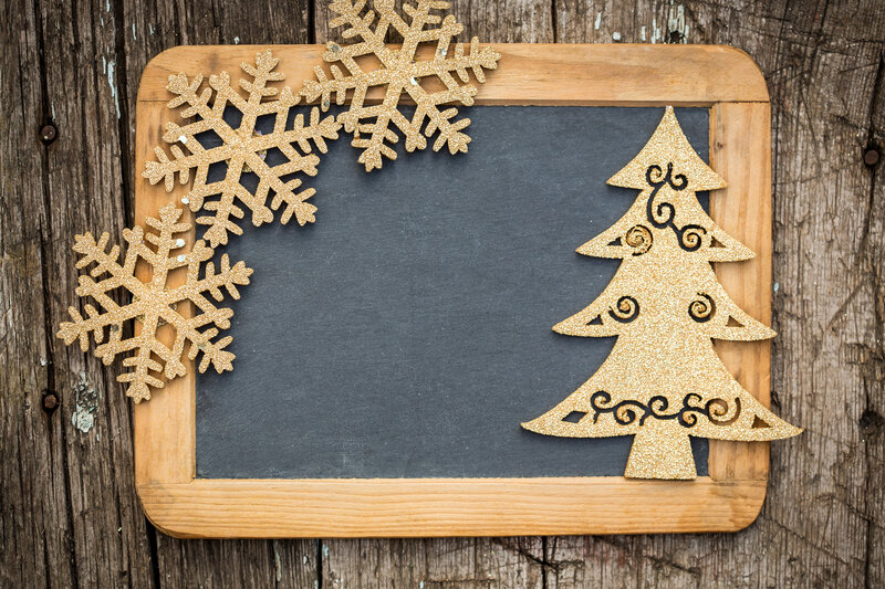 Gold Glitter Snowflakes