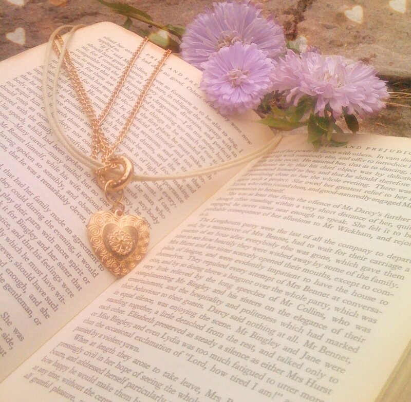 Gold Heart Locket Necklace