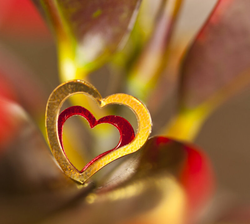 Gold Heart Ornament — Calm