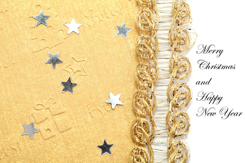 Gold Holiday Card