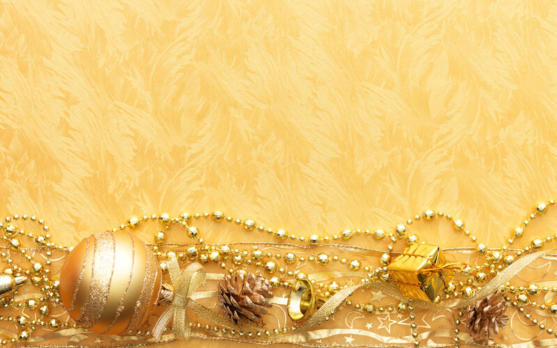 Gold Holiday Ornaments