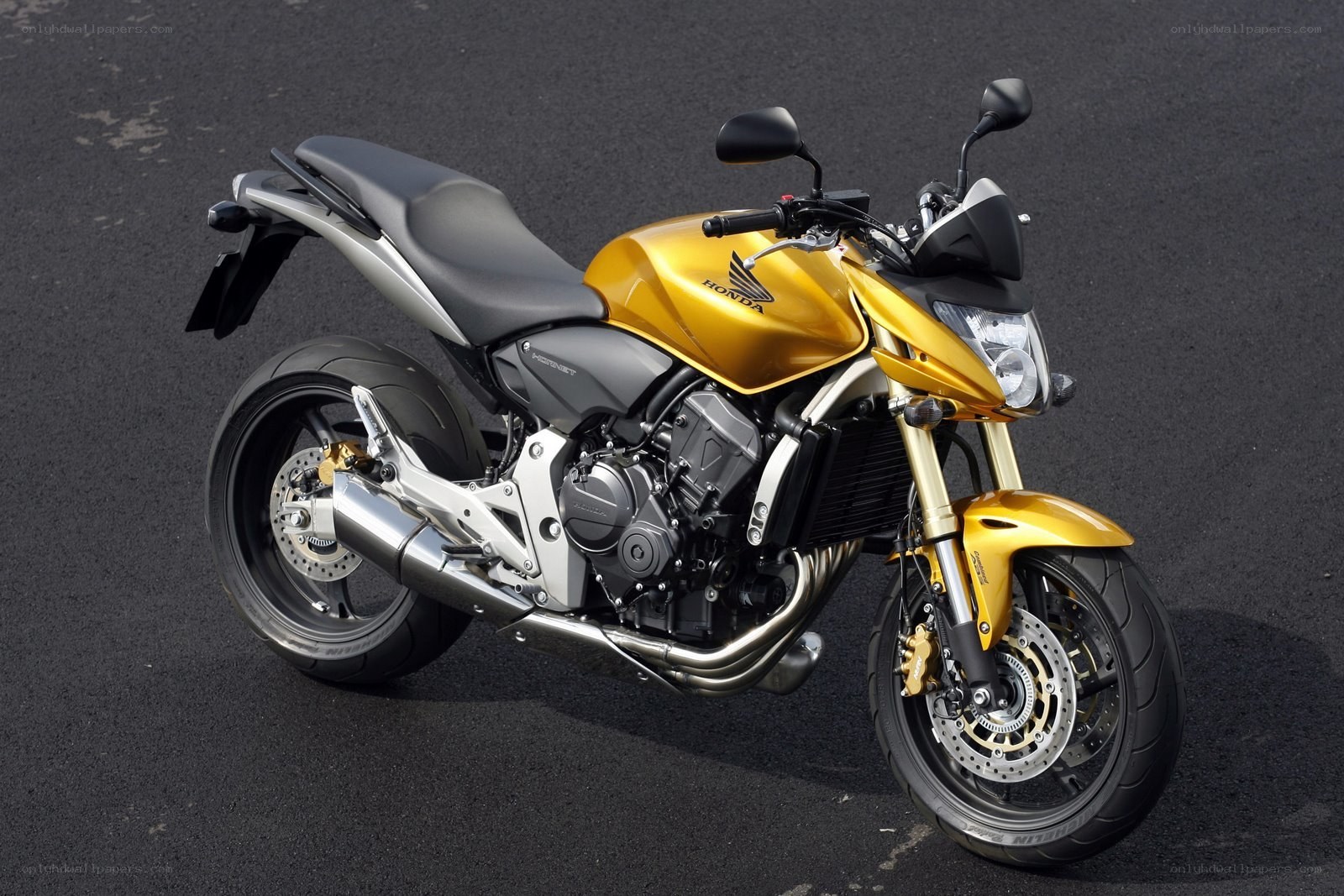 Gold Honda motorcycle