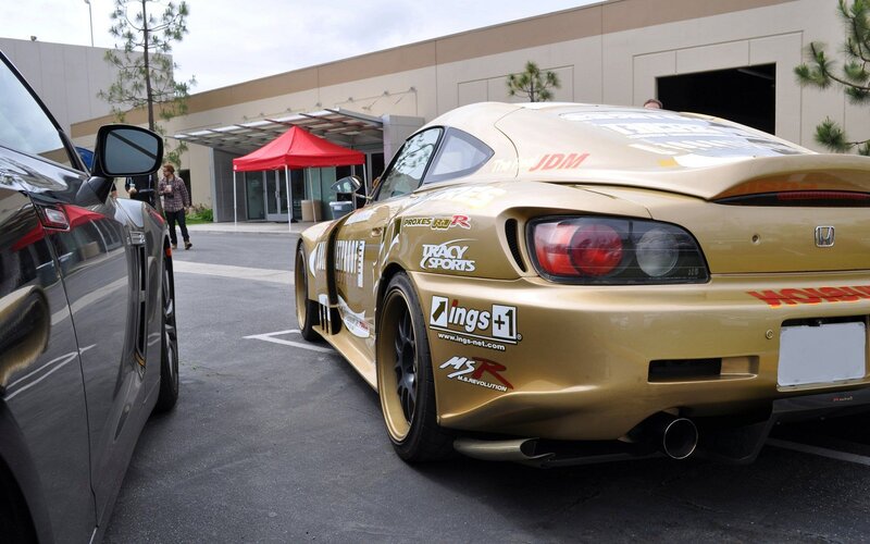 gold Honda S2000 race car