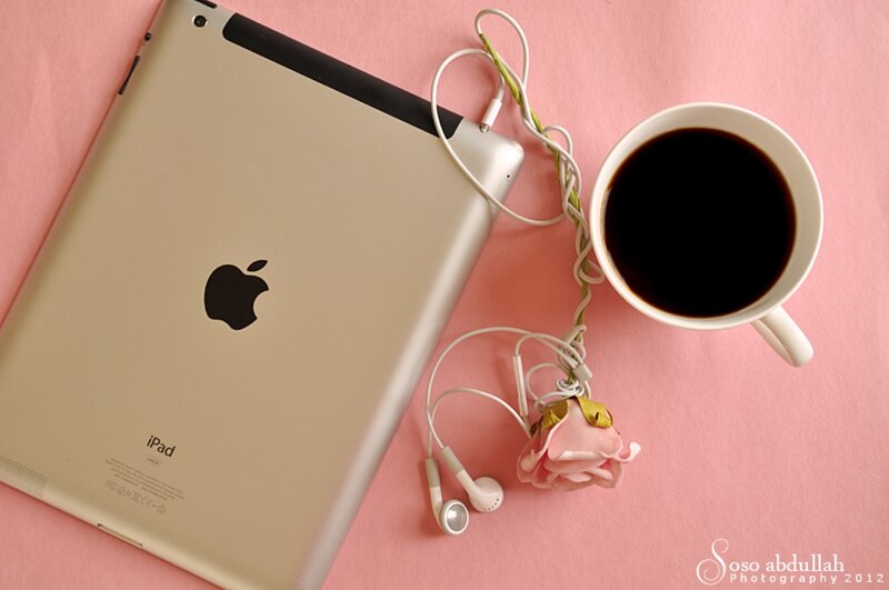 Gold IPad with Coffee