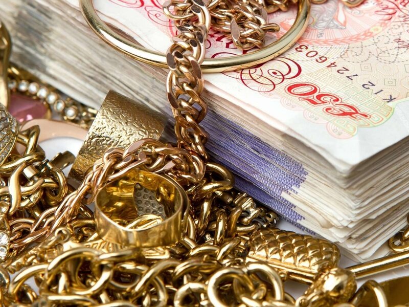 Gold Jewelry and Money — Wealthy
