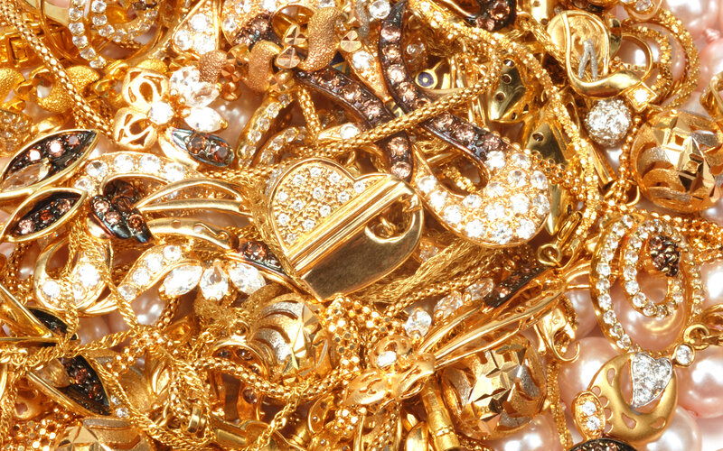 Gold Jewelry Pile — Luxurious