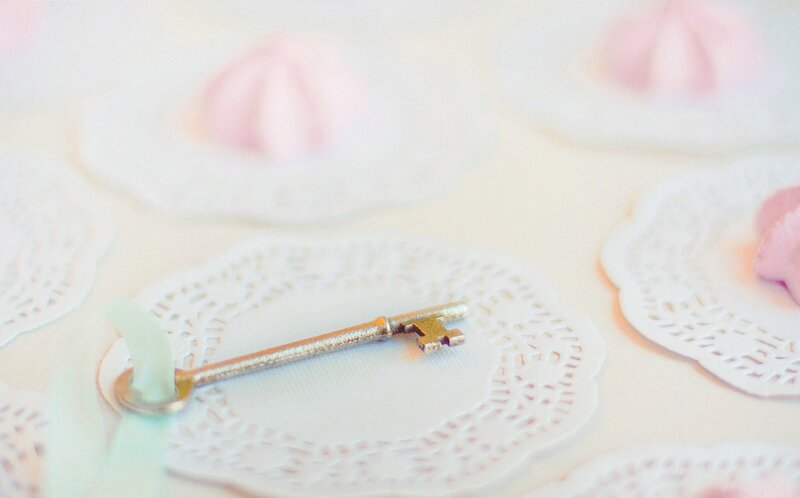 Gold Key on Doily