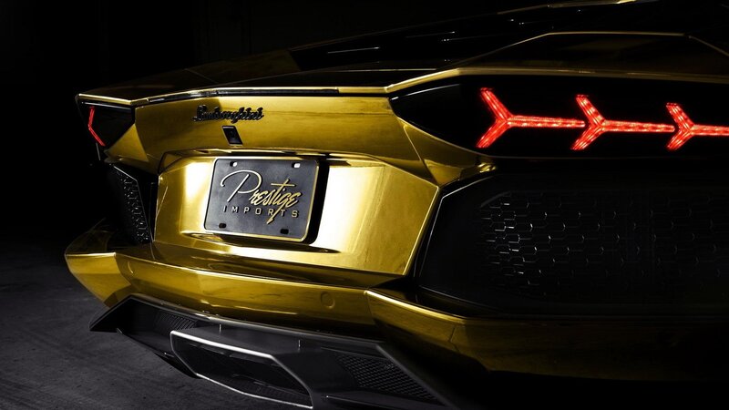 Gold Lamborghini Rear