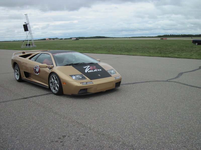 Gold Lamborghini Sports Car — Overcast