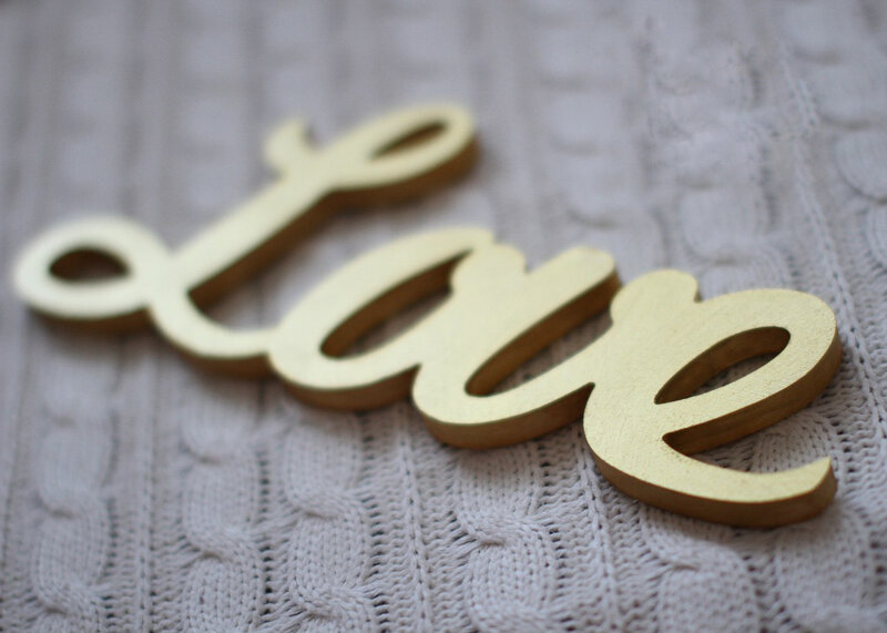 Gold Lettering on Fabric