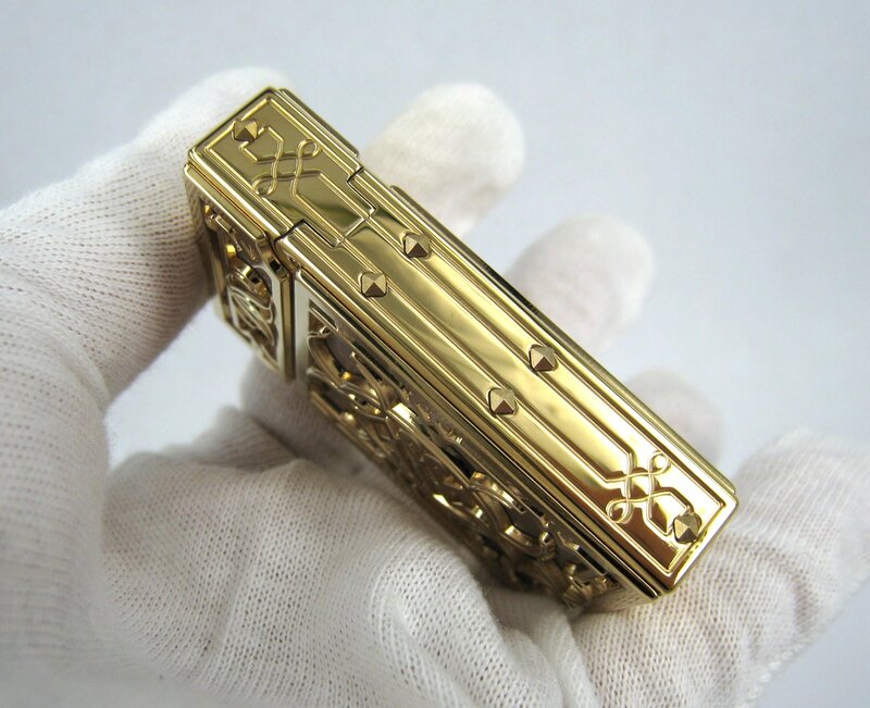 Gold Lighter in Hand