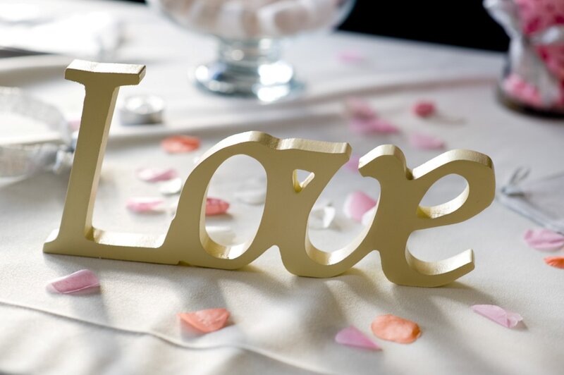Gold Love Sign