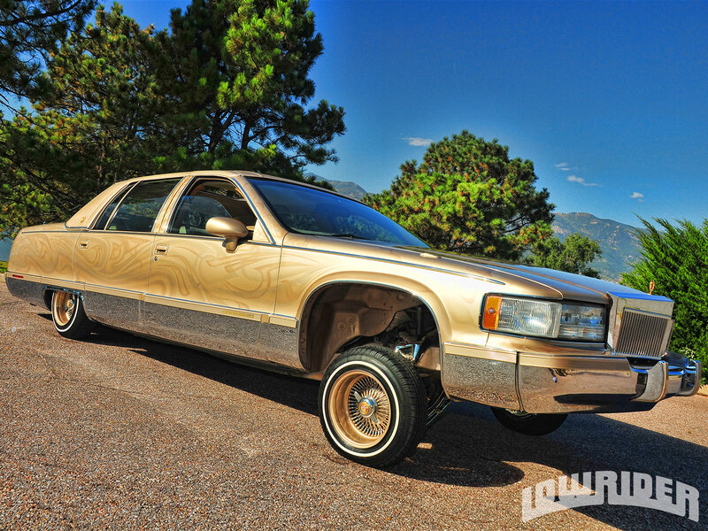 Gold Lowrider Car