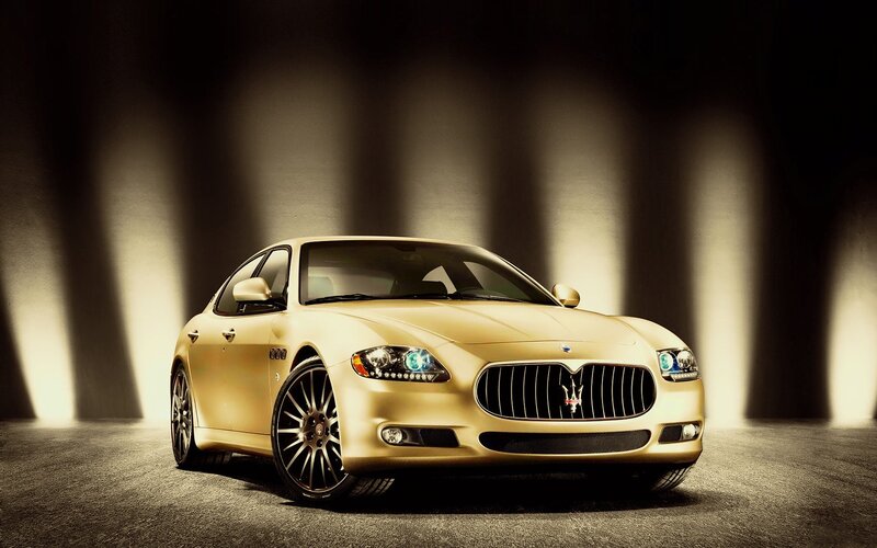 Gold Maserati sedan
