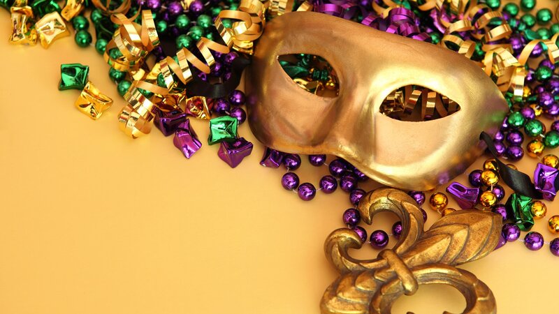 Gold Mask with Beads