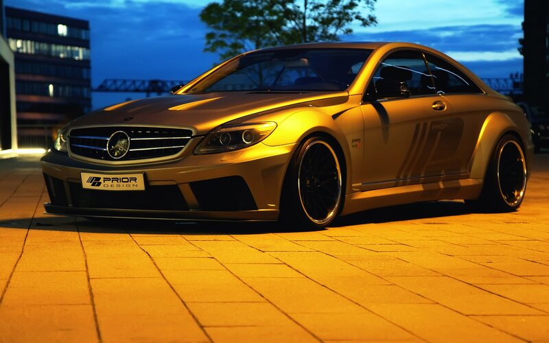 Gold Mercedes-Benz CL55 AMG
