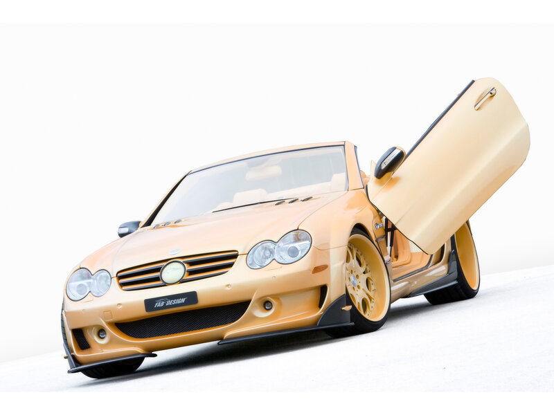 gold Mercedes-Benz SL500