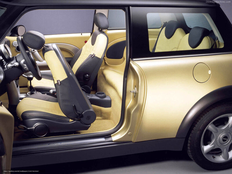 gold mini cooper interior